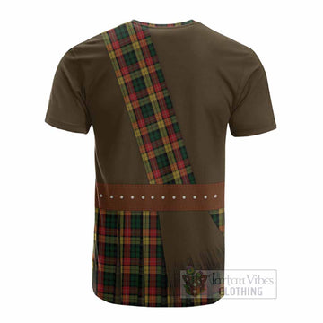 Buchanan Tartan Crest Cotton T-shirt Kilt Costume Style