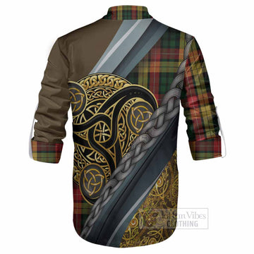 Buchanan Tartan Crest Ghillie Shirt Scottish Triskele Celtic