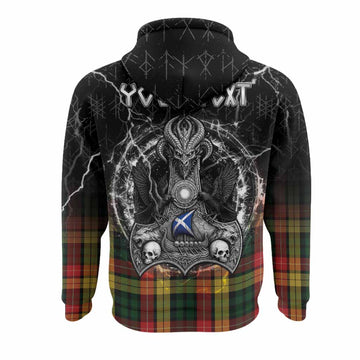 Buchanan Tartan Crest Hoodie Celtic Odin's Raven Legacy