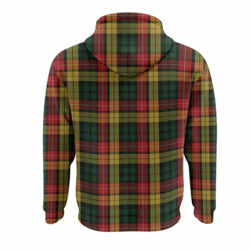 Buchanan Tartan Crest Hoodie Ferocious Lion Style