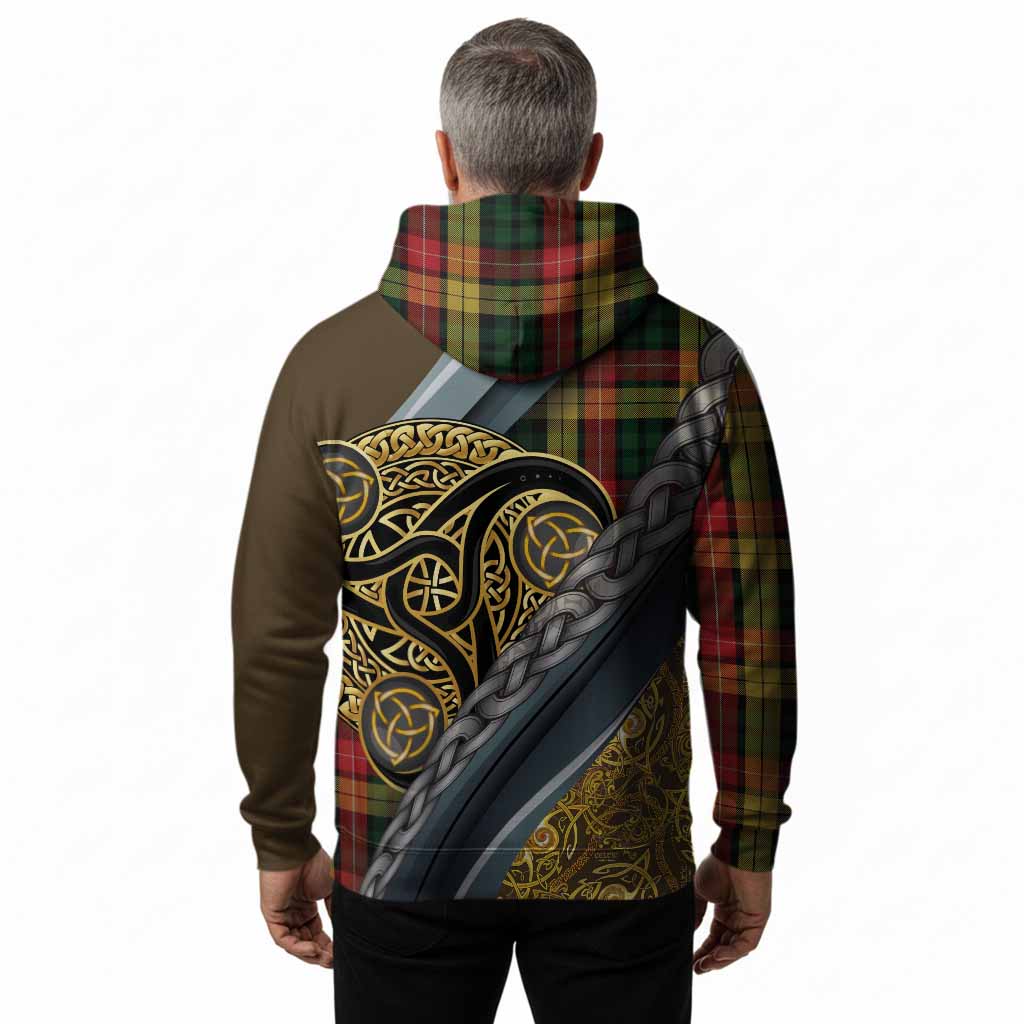 Buchanan Tartan Crest Hoodie Scottish Triskele Celtic