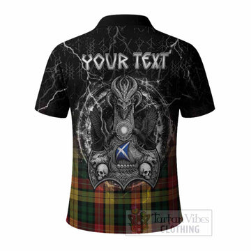 Buchanan Tartan Crest Polo Shirt Celtic Odin's Raven Legacy