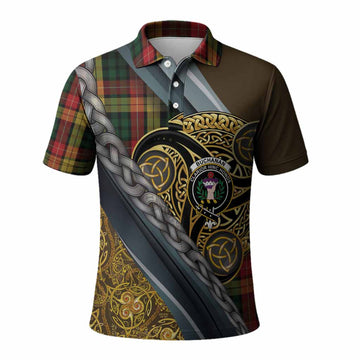Buchanan Tartan Crest Polo Shirt Scottish Triskele Celtic