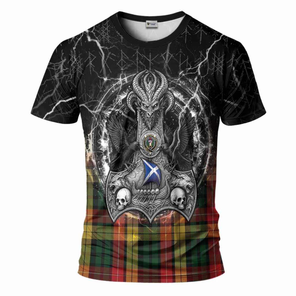 Buchanan Tartan Crest T-Shirt Celtic Odin's Raven Legacy