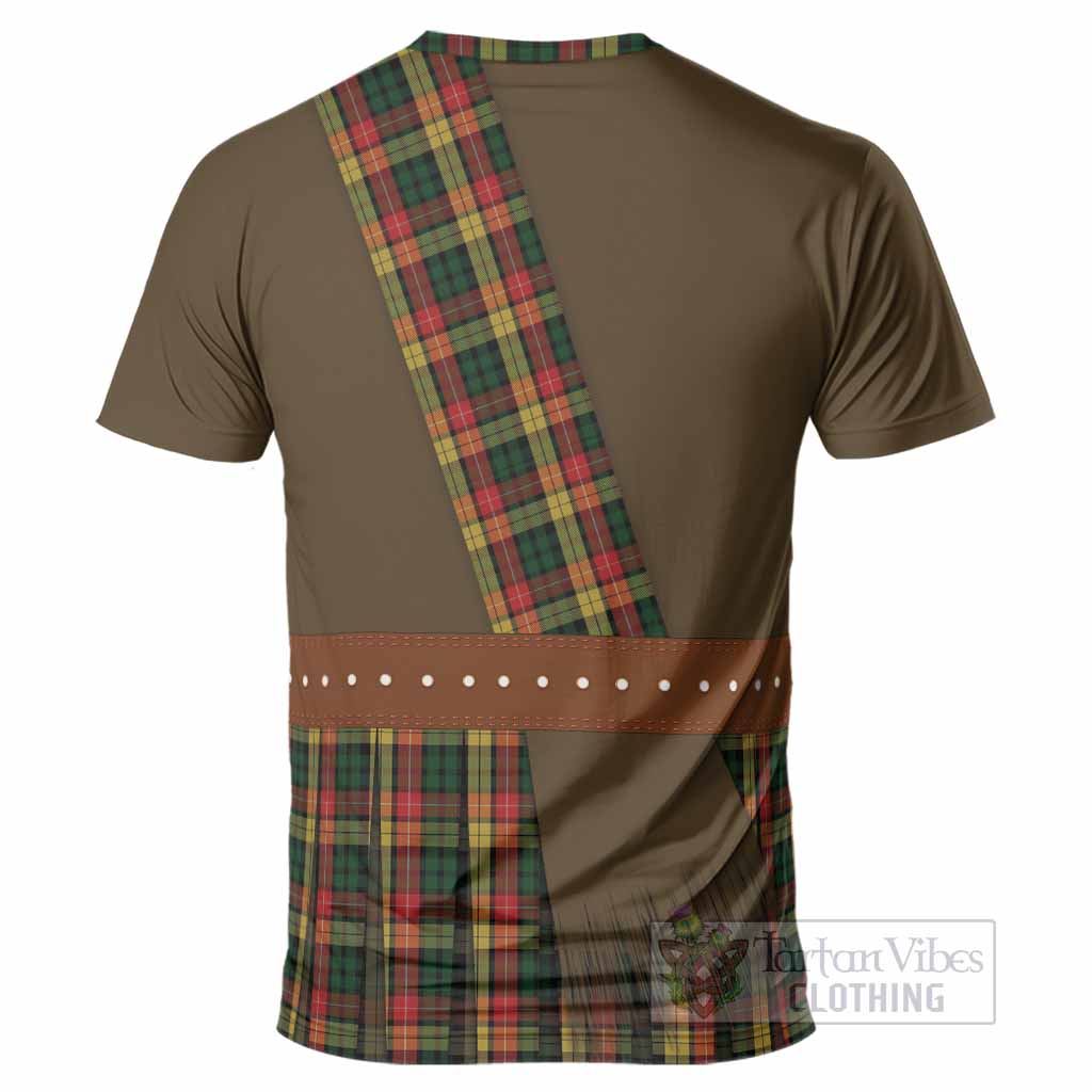 Buchanan Tartan Crest T-Shirt Kilt Costume Style