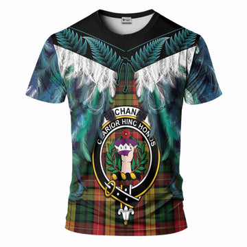 Buchanan Tartan Crest T-Shirt New Zealand Maori Korowai Cloak