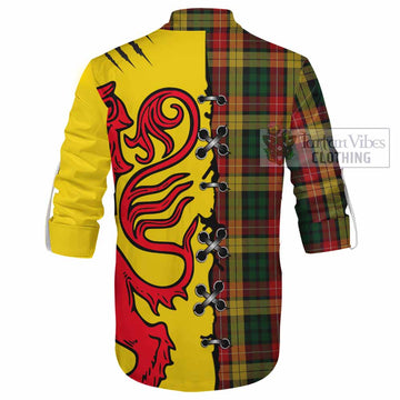 Buchanan Tartan Family Crest Ghillie Kilt Shirt Lion Rampant Honor