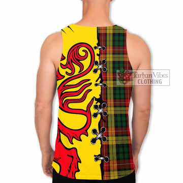 Buchanan Tartan Family Crest Men Tank Top Lion Rampant Honor - Tartan Vibes Clothing