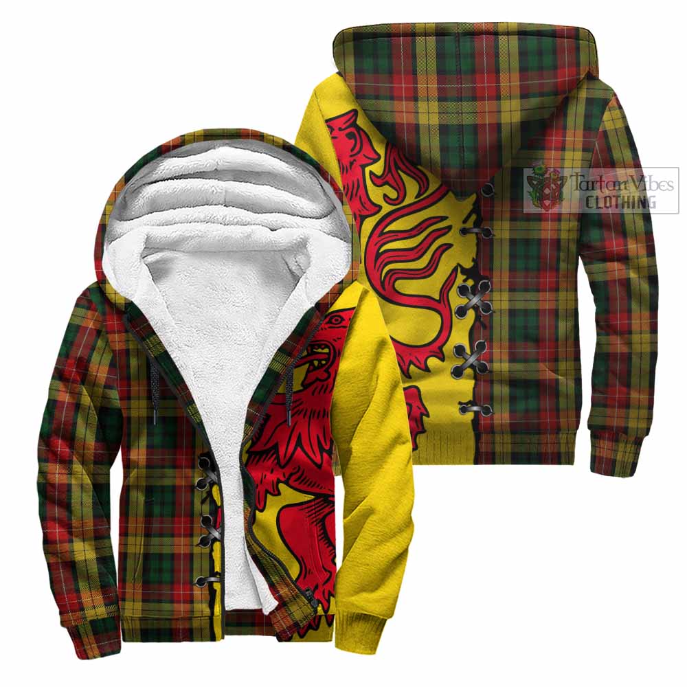 Buchanan Tartan Family Crest Sherpa Hoodie Lion Rampant Honor - Tartan Vibes Clothing