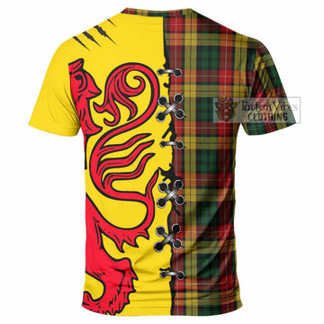 Buchanan Tartan Family Crest T-shirt Lion Rampant Honor - Tartan Vibes Clothing