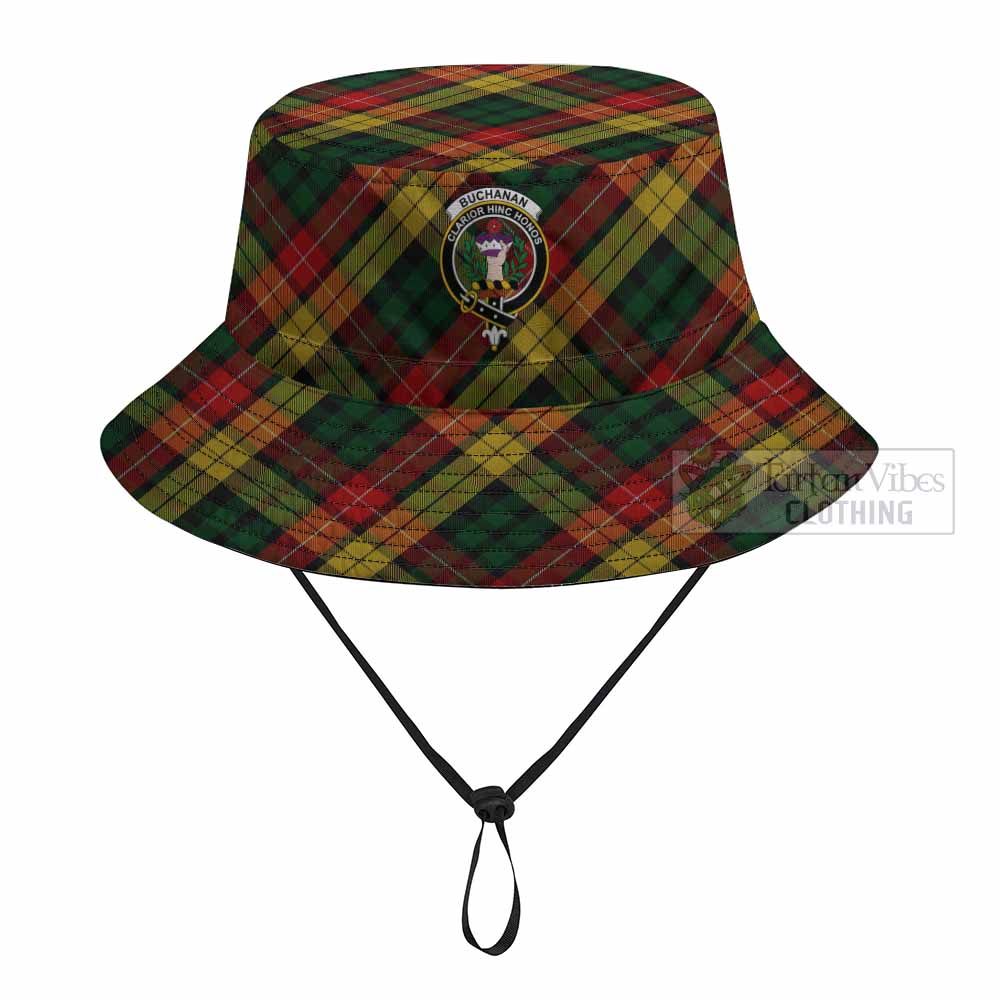 Buchanan Tartan Fishing Hat with Family Crest