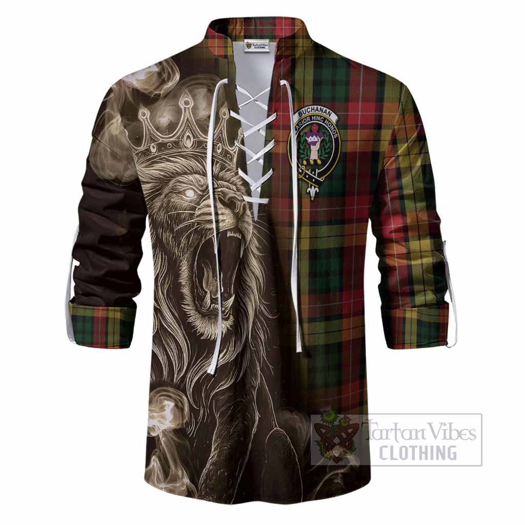 Buchanan Tartan Ghillie Shirt Roaring Lion Heritage