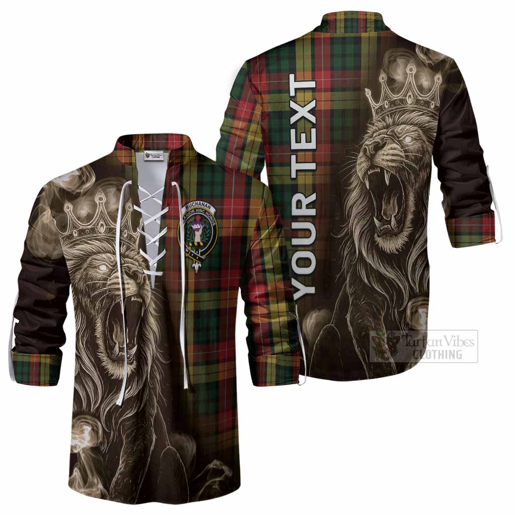 Buchanan Tartan Ghillie Shirt Roaring Lion Heritage