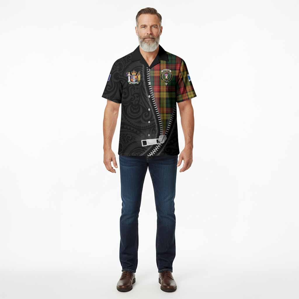 Buchanan Tartan Hawaiian Shirt New Zealand Pattern Unique Zipper Stylized