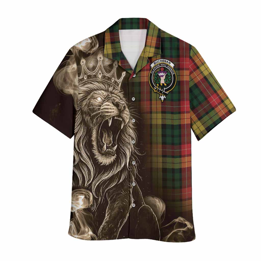 Buchanan Tartan Hawaiian Shirt Roaring Lion Heritage