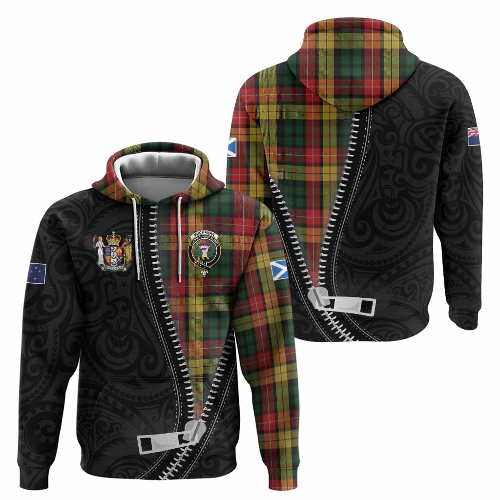 Buchanan Tartan Hoodie New Zealand Pattern Unique Zipper Stylized