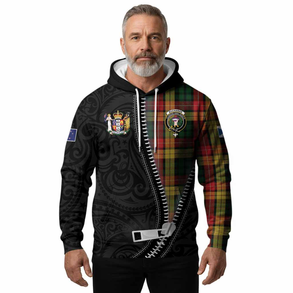 Buchanan Tartan Hoodie New Zealand Pattern Unique Zipper Stylized