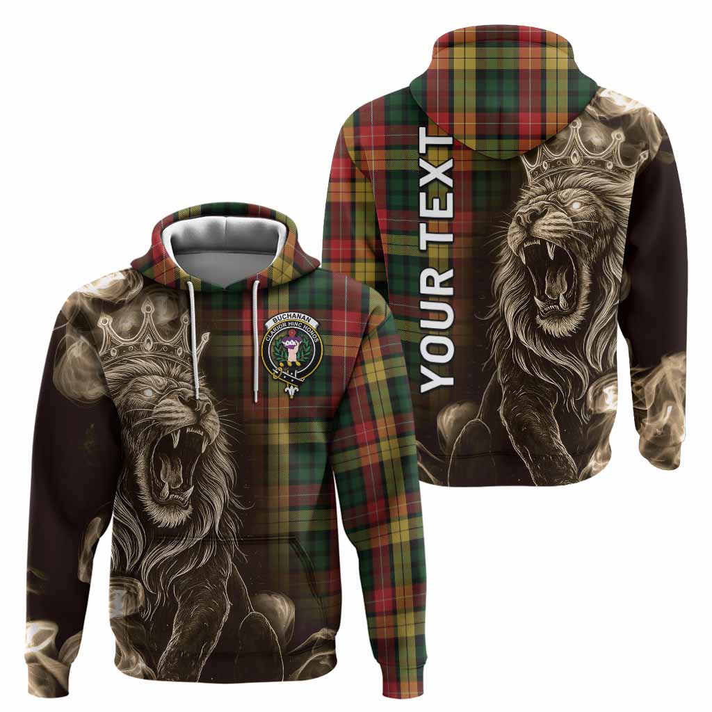 Buchanan Tartan Hoodie Roaring Lion Heritage