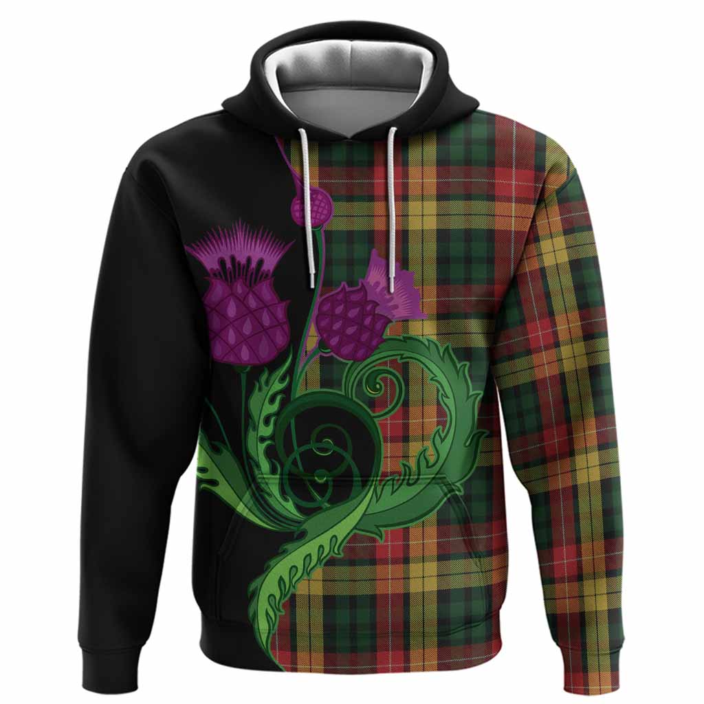 Buchanan Tartan Hoodie Traditional Scottish Thistle