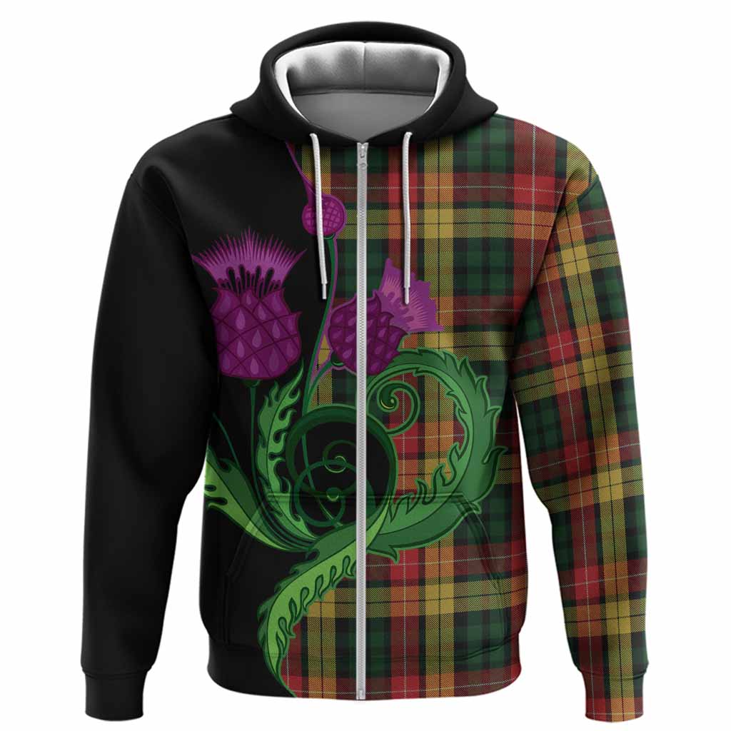 Buchanan Tartan Hoodie Traditional Scottish Thistle