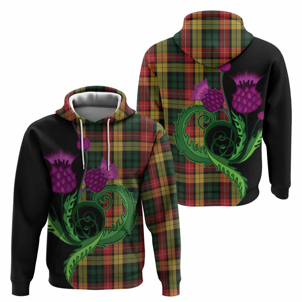 Buchanan Tartan Hoodie Traditional Scottish Thistle