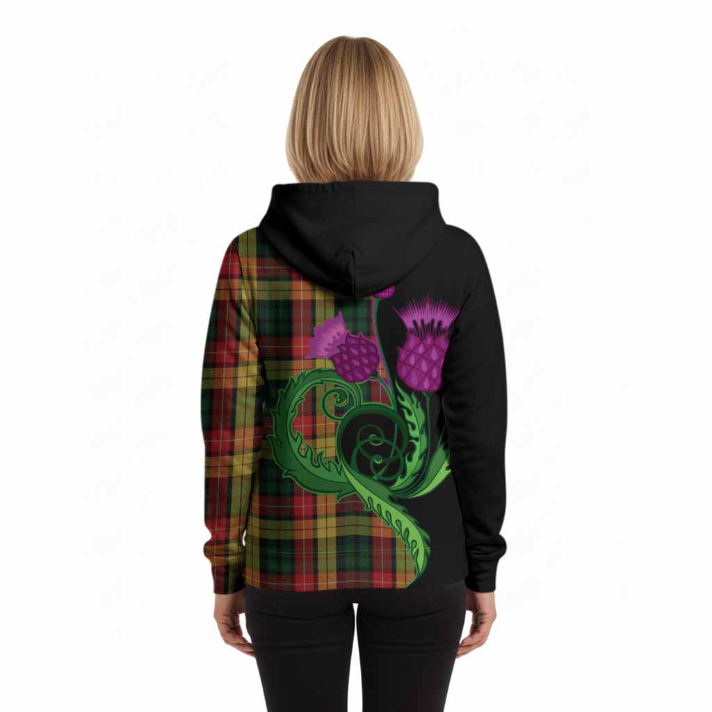 Buchanan Tartan Hoodie Traditional Scottish Thistle