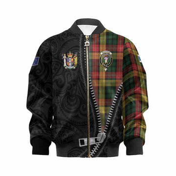 Buchanan Tartan Kid Bomber Jacket New Zealand Pattern Unique Zipper Stylized