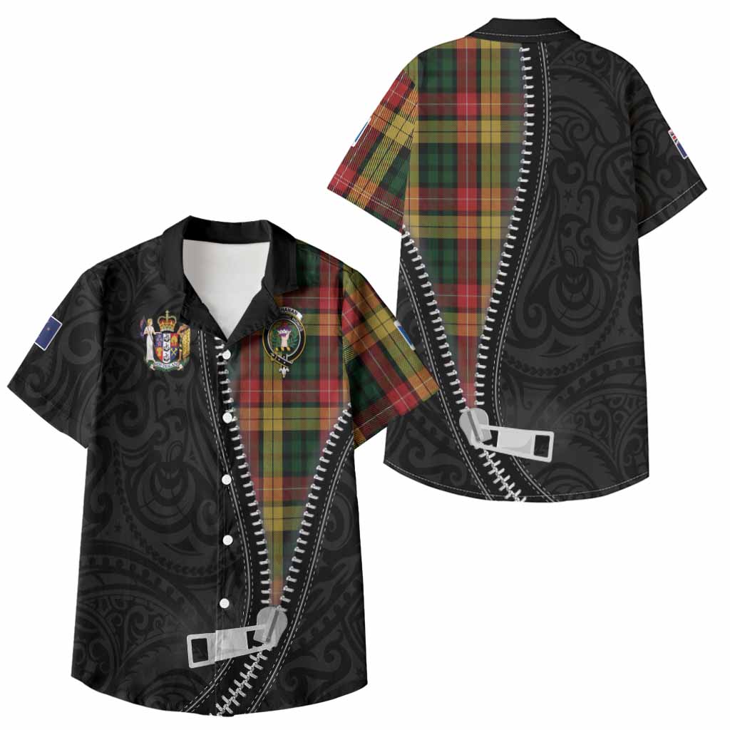 Buchanan Tartan Kid Hawaiian Shirt New Zealand Pattern Unique Zipper Stylized