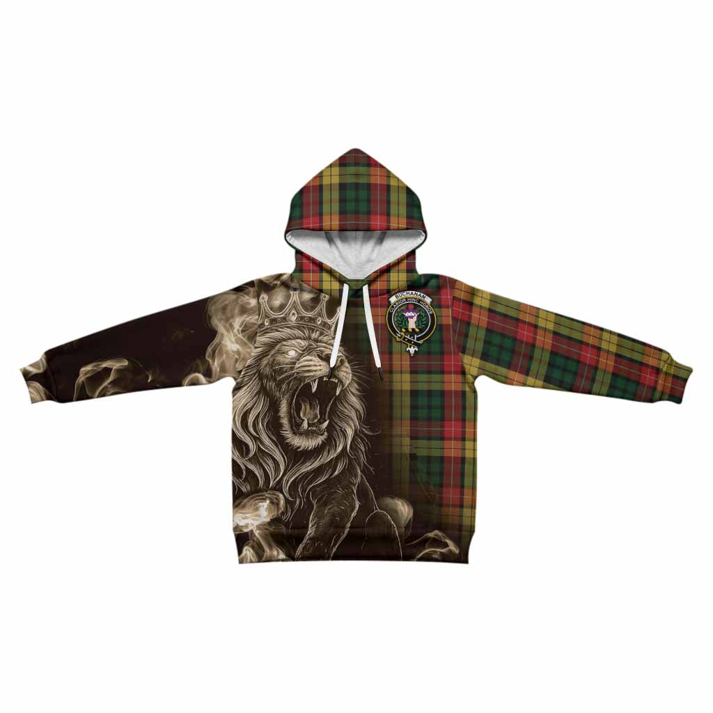 Buchanan Tartan Kid Hoodie Roaring Lion Heritage