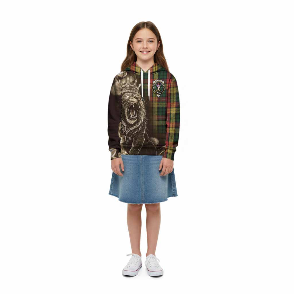 Buchanan Tartan Kid Hoodie Roaring Lion Heritage