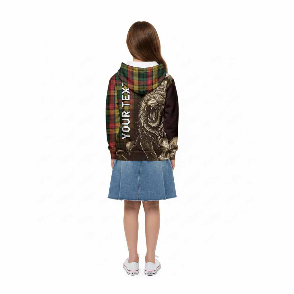 Buchanan Tartan Kid Hoodie Roaring Lion Heritage