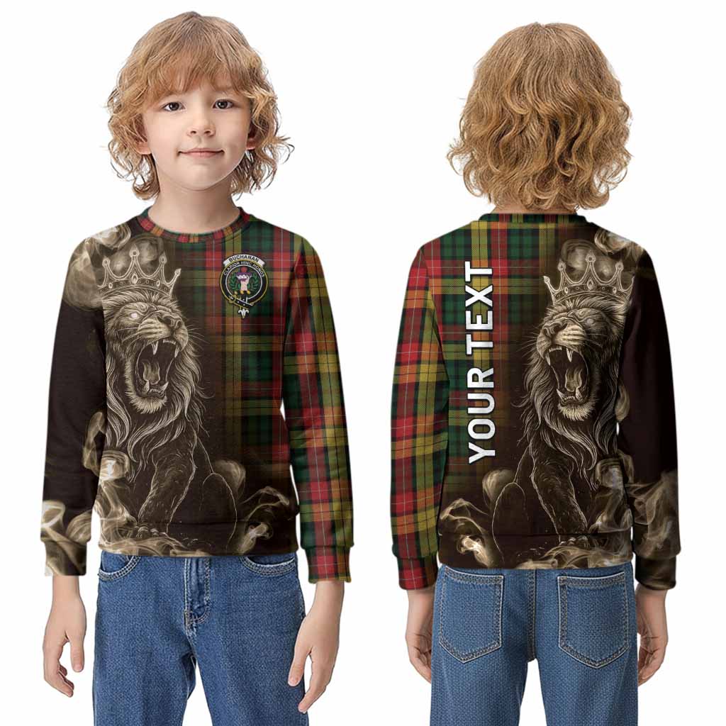 Buchanan Tartan Kid Knitted Sweatshirt Roaring Lion Heritage