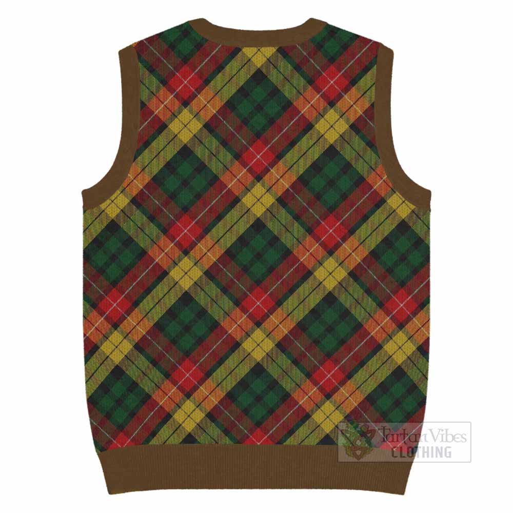 Buchanan Tartan  Knitted V-Neck Vest Cross Style