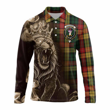 Buchanan Tartan Long Sleeve Polo Shirt Roaring Lion Heritage