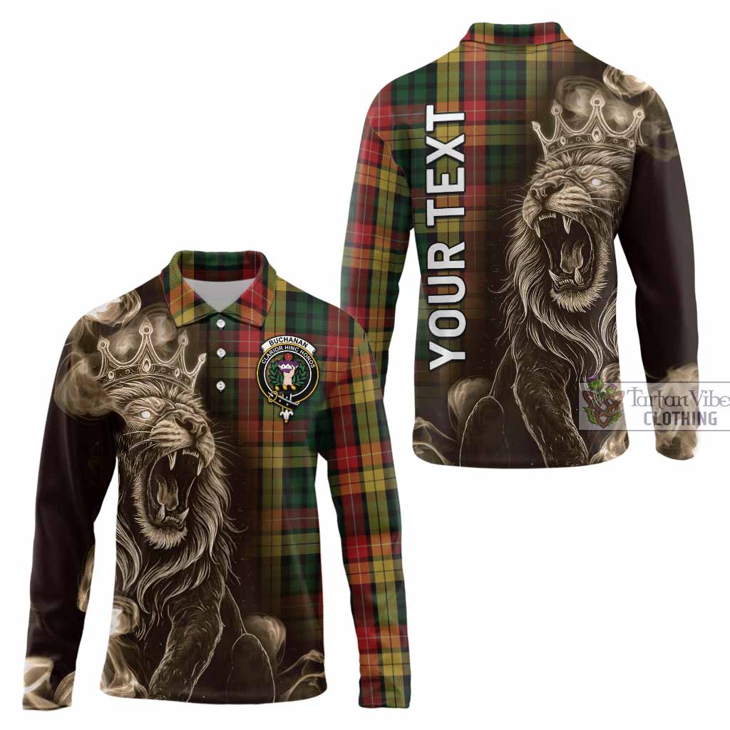 Buchanan Tartan Long Sleeve Polo Shirt Roaring Lion Heritage