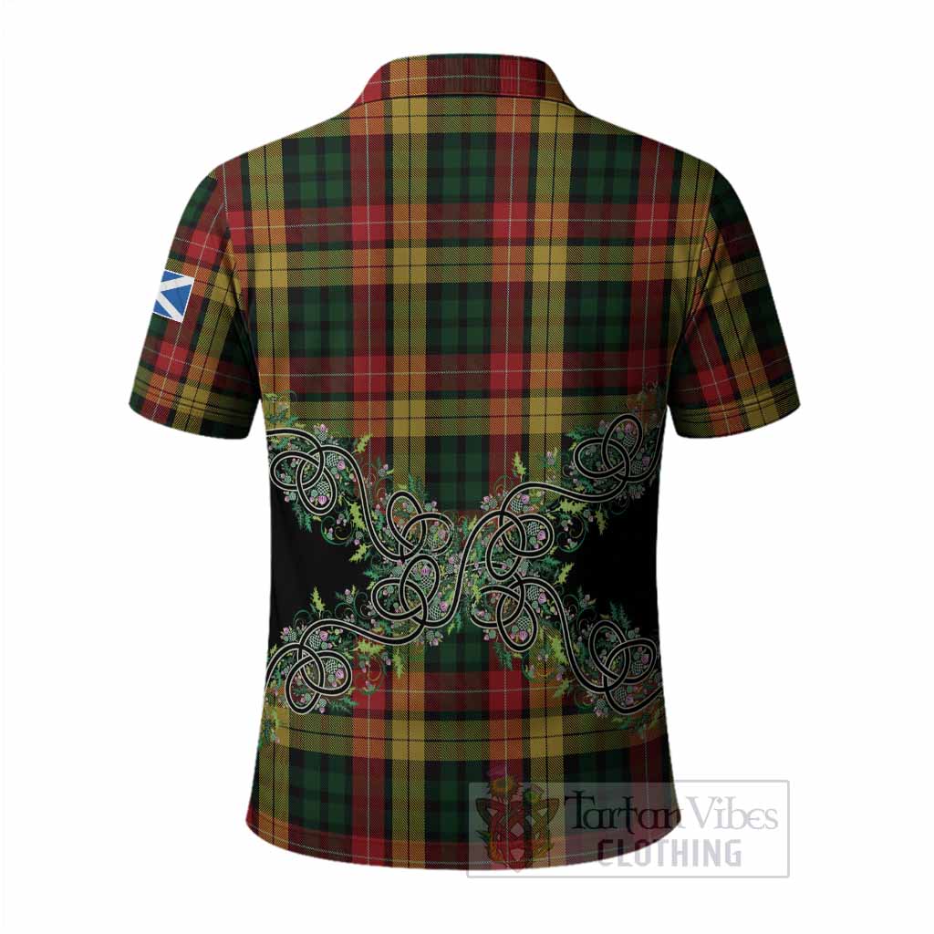 Buchanan Tartan Polo Shirt Thistle Scottish Spirit