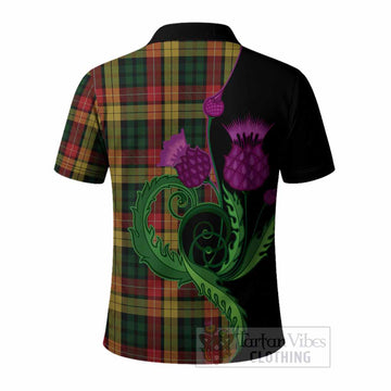 Buchanan Tartan Polo Shirt Traditional Scottish Thistle
