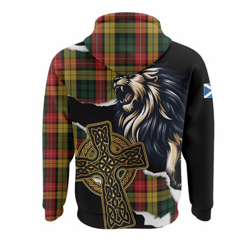 Buchanan Tartan Scottish Hoodie Lion Celtic Heritage