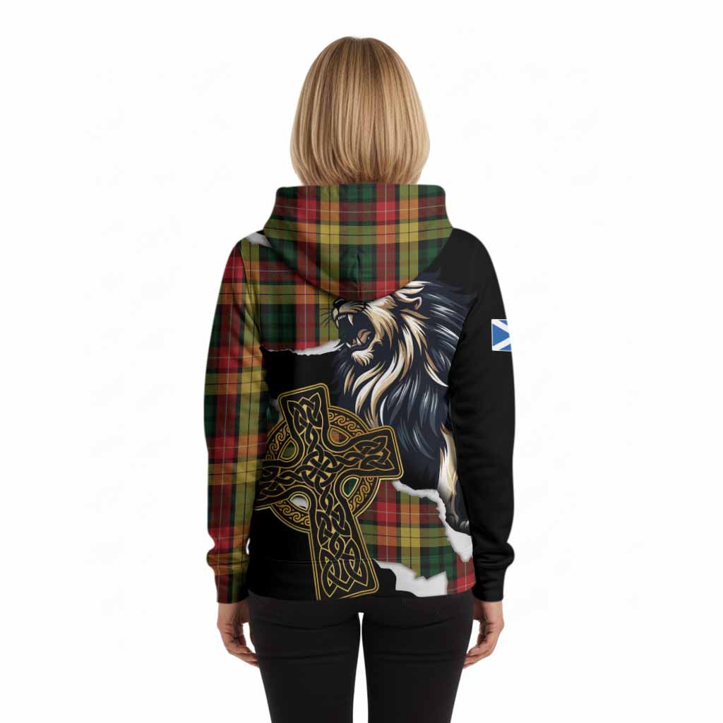 Buchanan Tartan Scottish Hoodie Lion Celtic Heritage