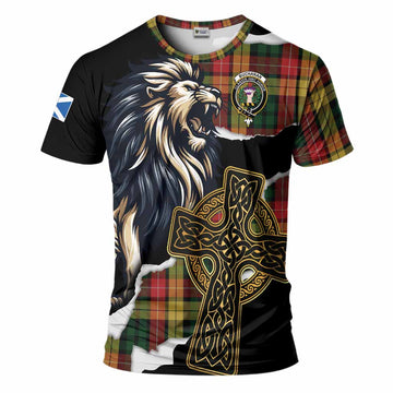Buchanan Tartan Scottish T-Shirt Lion Celtic Heritage