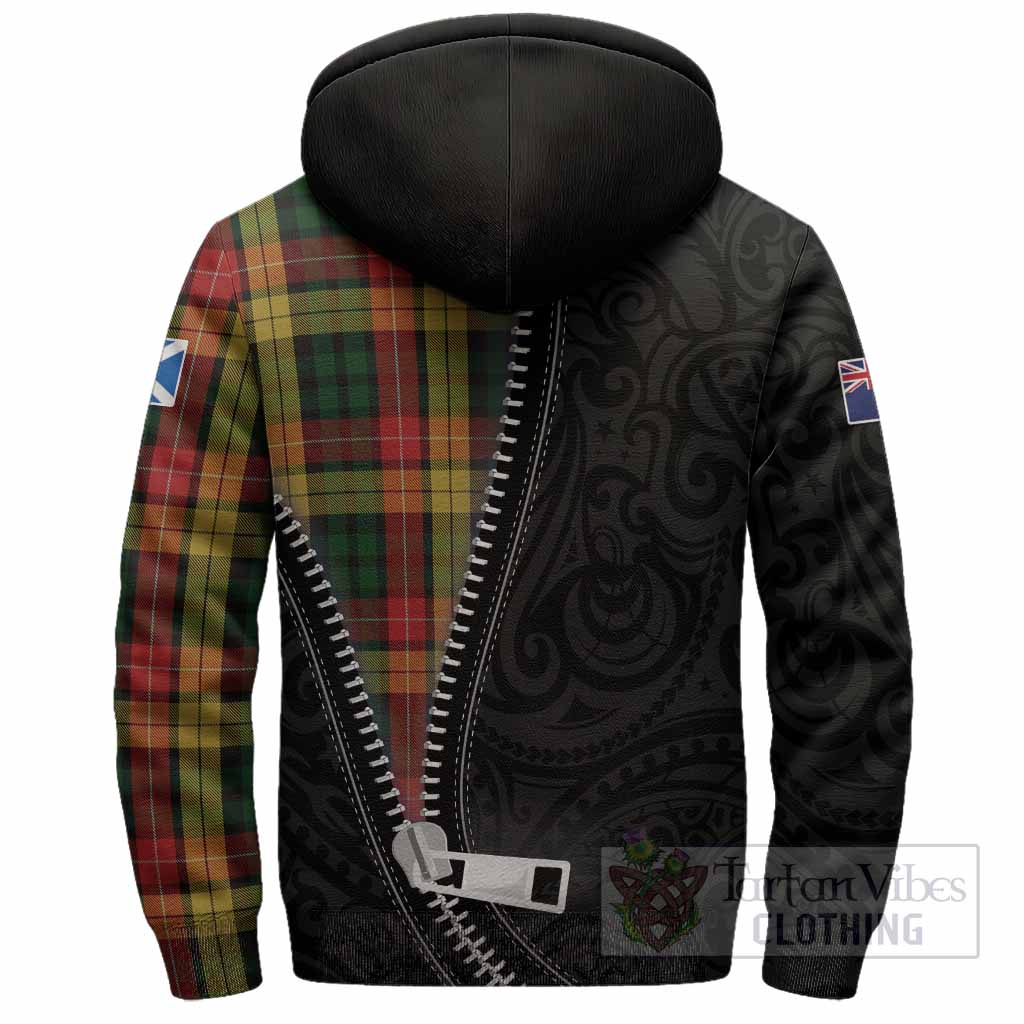 Buchanan Tartan Sherpa Hoodie New Zealand Pattern Unique Zipper Stylized