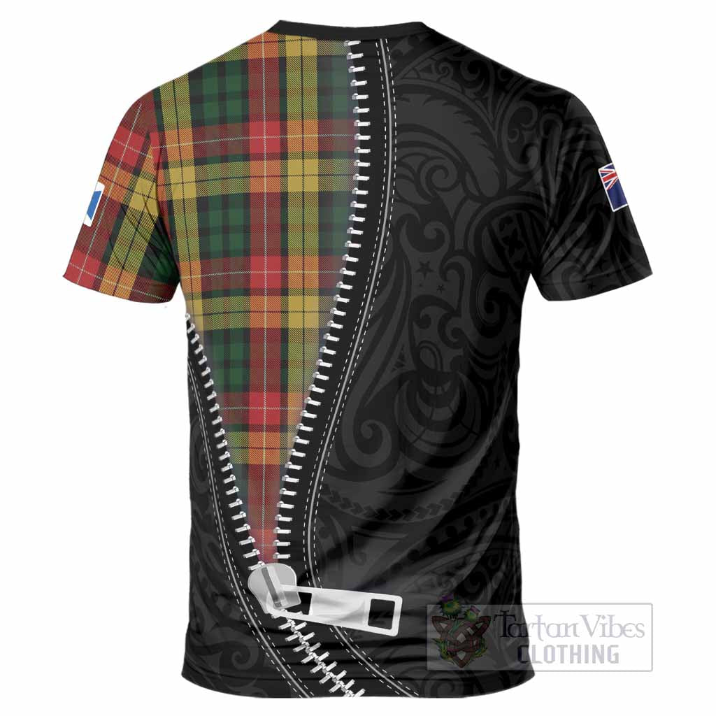 Buchanan Tartan T-Shirt New Zealand Pattern Unique Zipper Stylized