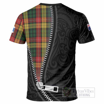 Buchanan Tartan T-Shirt New Zealand Pattern Unique Zipper Stylized
