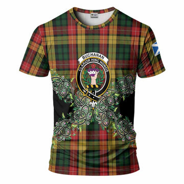Buchanan Tartan T-Shirt Thistle Scottish Spirit