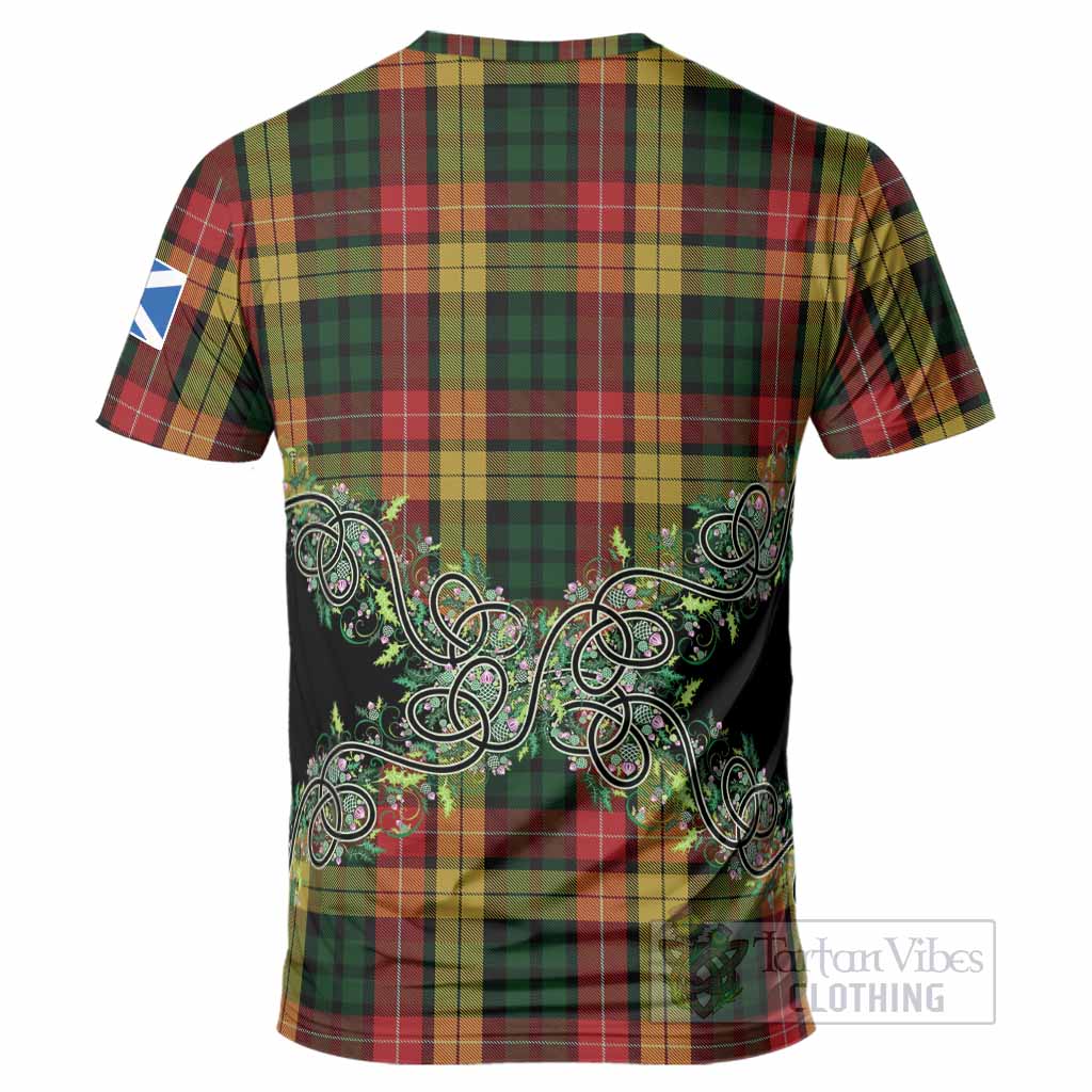 Buchanan Tartan T-Shirt Thistle Scottish Spirit