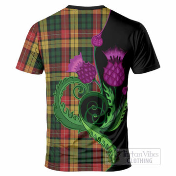 Buchanan Tartan T-Shirt Traditional Scottish Thistle