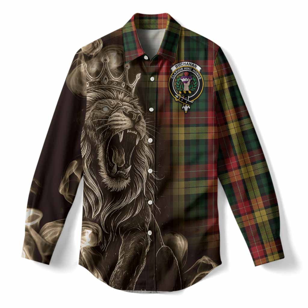 Buchanan Tartan Women Casual Shirt Roaring Lion Heritage