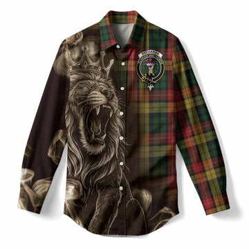 Buchanan Tartan Women Casual Shirt Roaring Lion Heritage