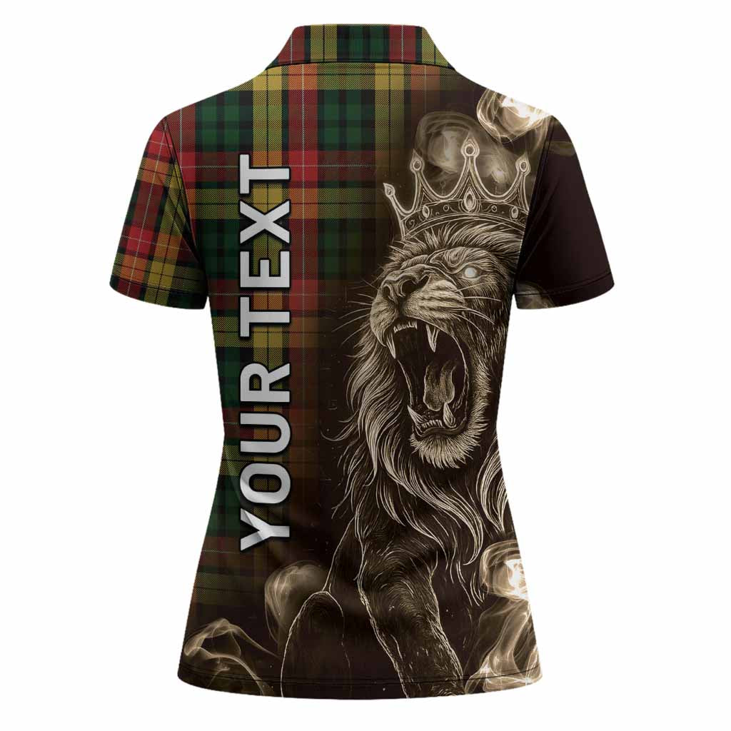 Buchanan Tartan Women Polo Shirt Roaring Lion Heritage