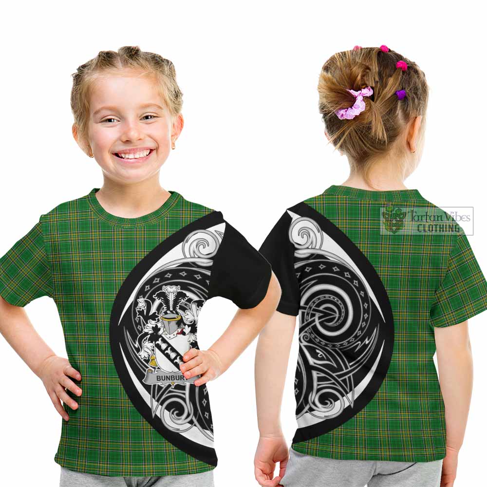 Tartan Vibes Clothing Bunbury Irish Clan Kid T-Shirt Celtic Circle Style